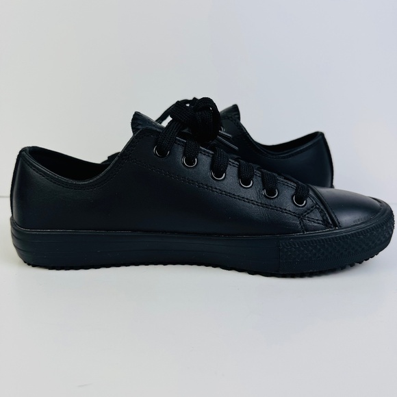 Skechers Gibson Harwood Lace Up Slip Resistant Black Work Shoes Women's Size 8 - Picture 7 of 9